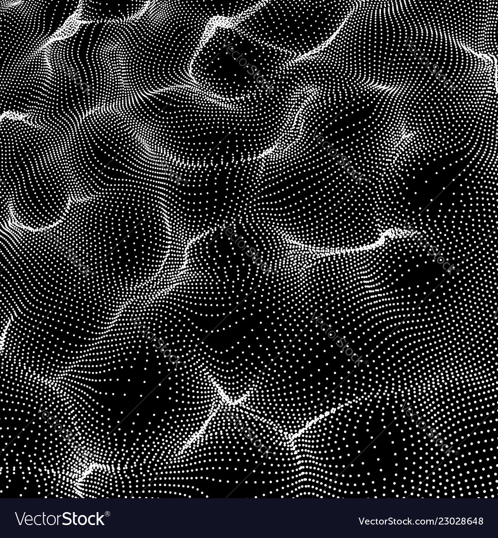 Array with dynamic particles 3d futuristic vector image Array with dynamic particles 3d futuristic