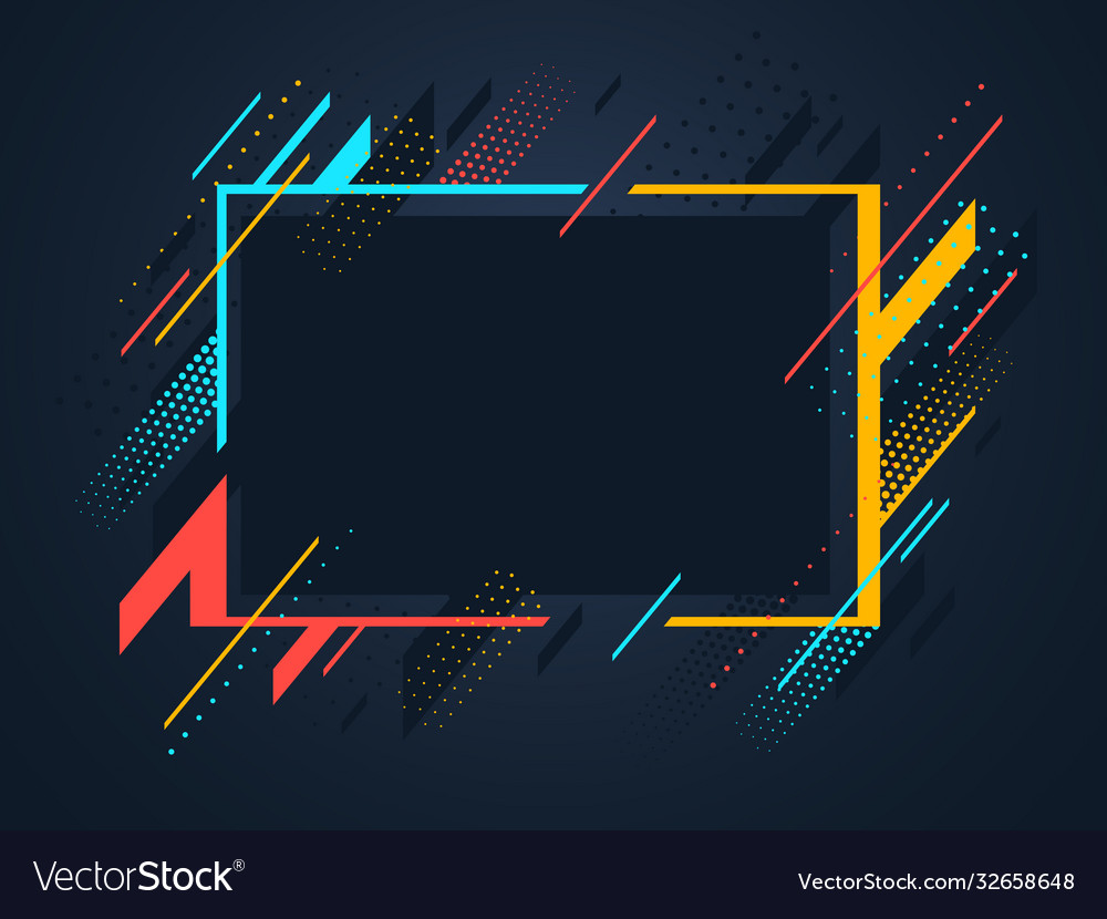 Artistic colorful frame with different elements vector image Artistic colorful frame with different elements