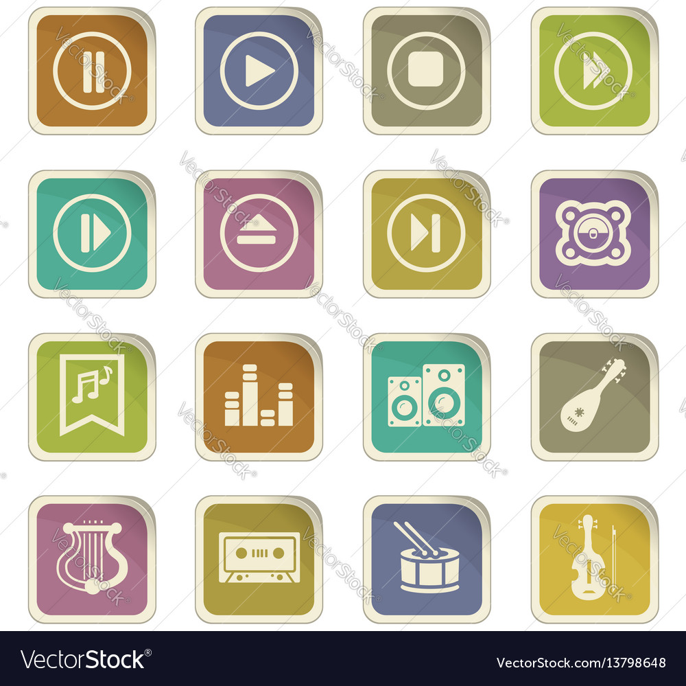 Children toys icons set