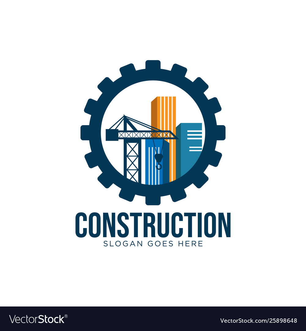 construction company logo vector