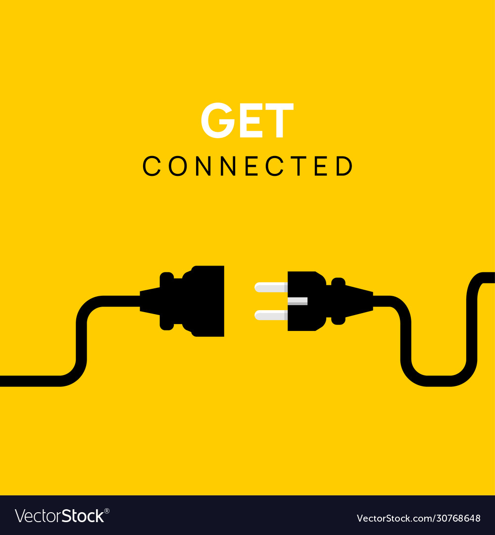 Plugged in connected. Провода вектор.