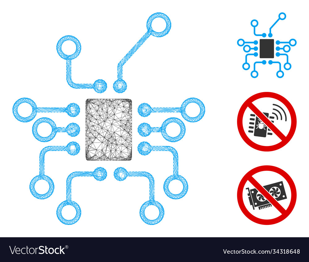 Electronics polygonal web mesh