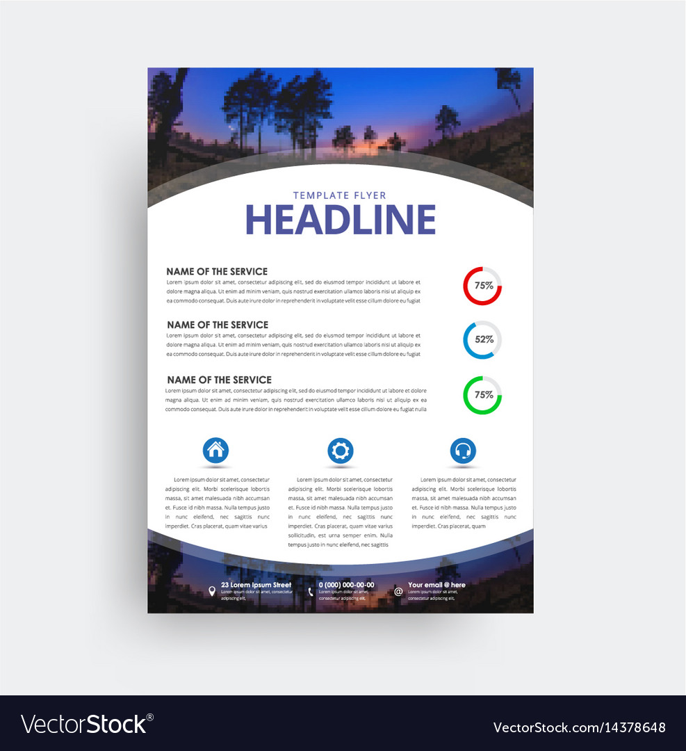 flyer format a4 format design of a cover with vector image