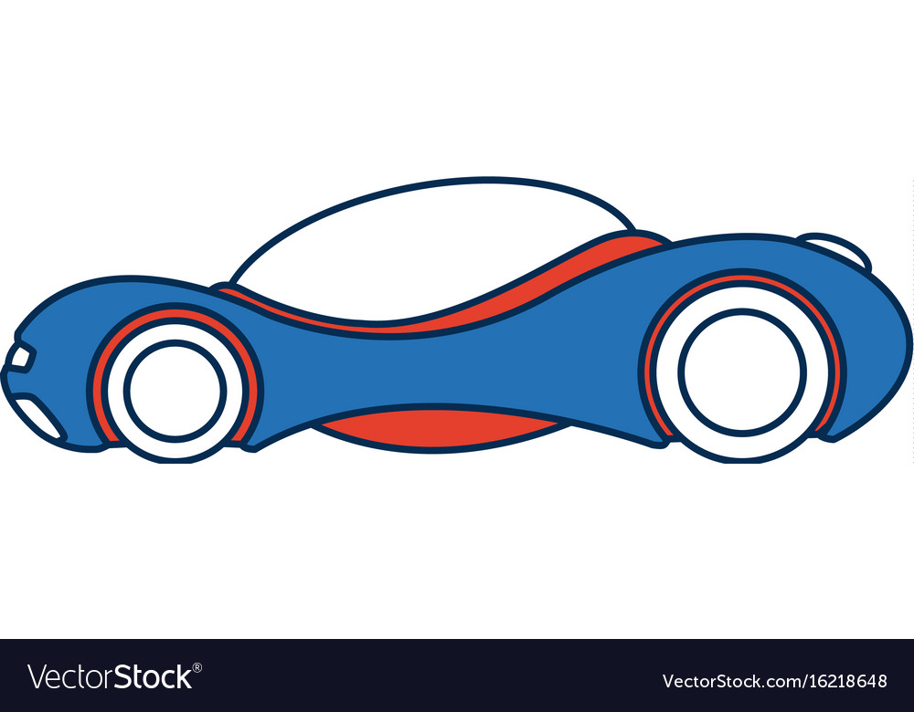 Futuristic car vehicle smart autonomous side view Vector Image