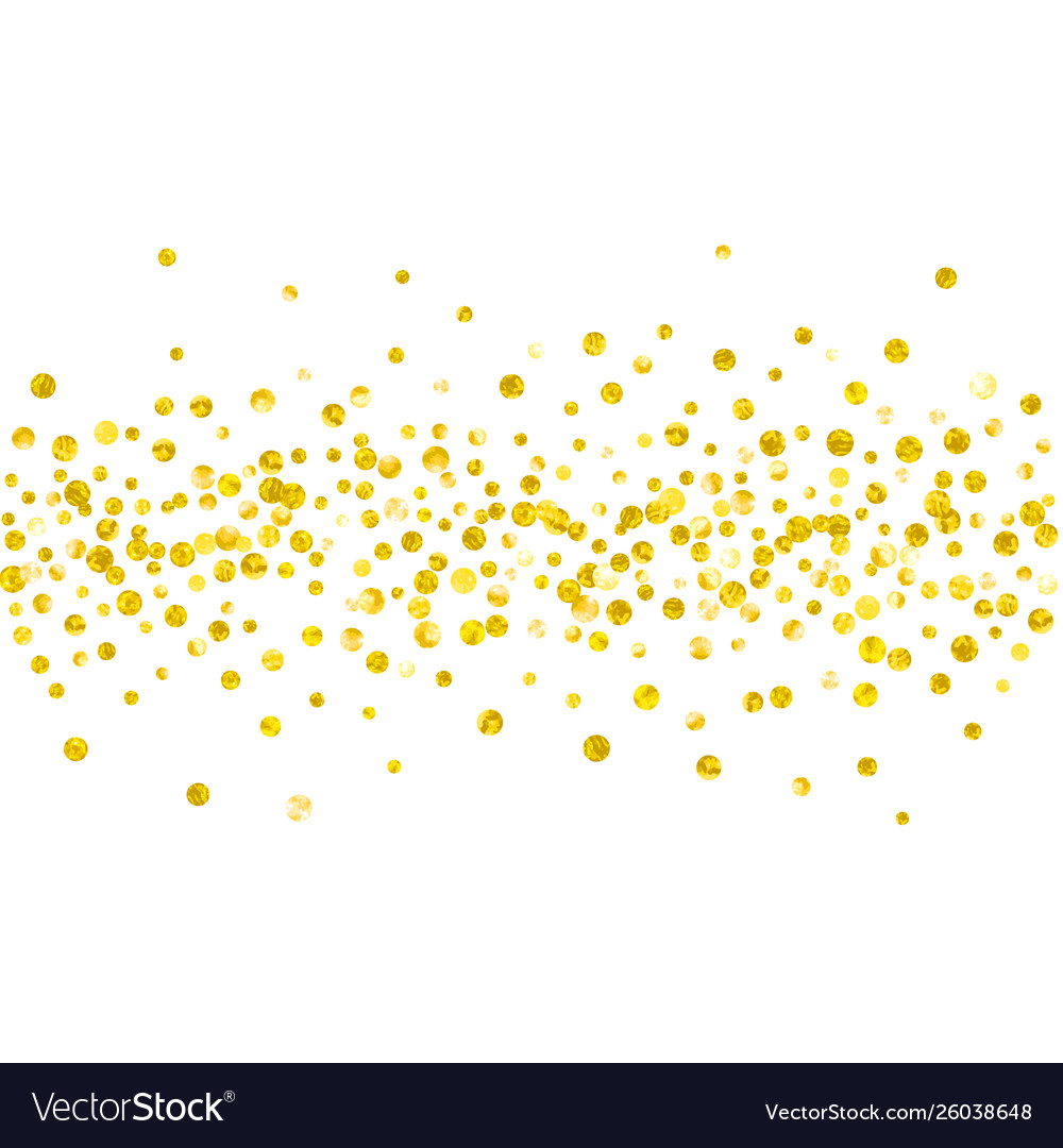 Gold glitter confetti with dots Royalty Free Vector Image