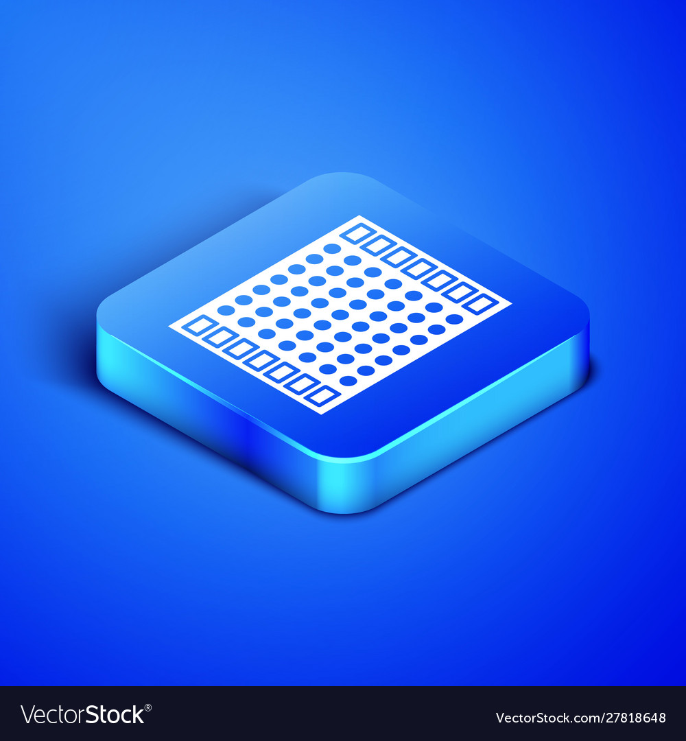 Isometric printed circuit board pcb icon isolated Vector Image
