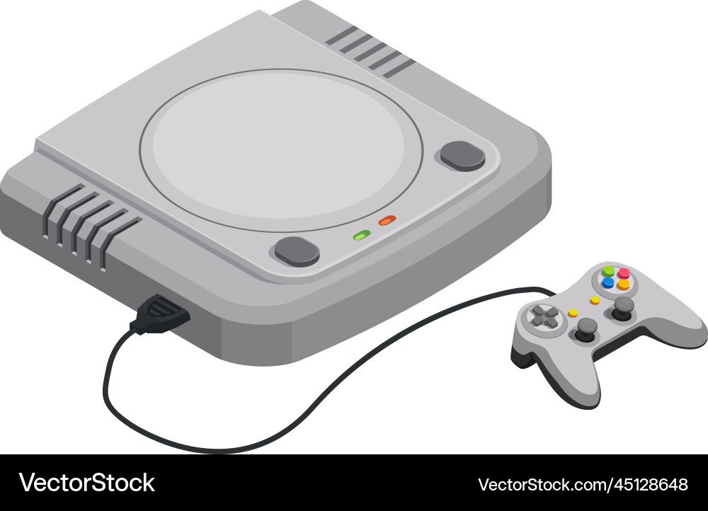 Retro gadget console composition Royalty Free Vector Image