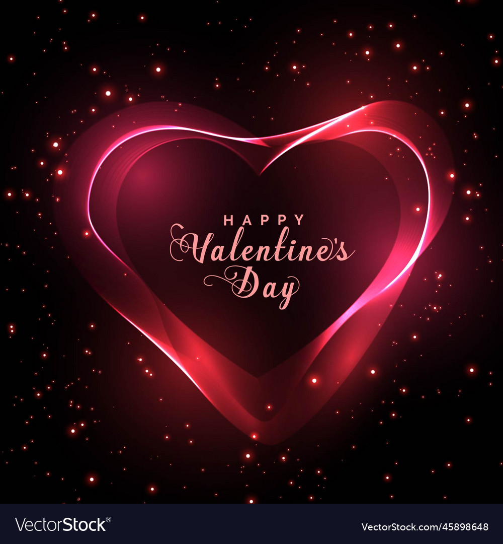 Shiny heart design with sparkles background Vector Image Shiny heart design with sparkles background
