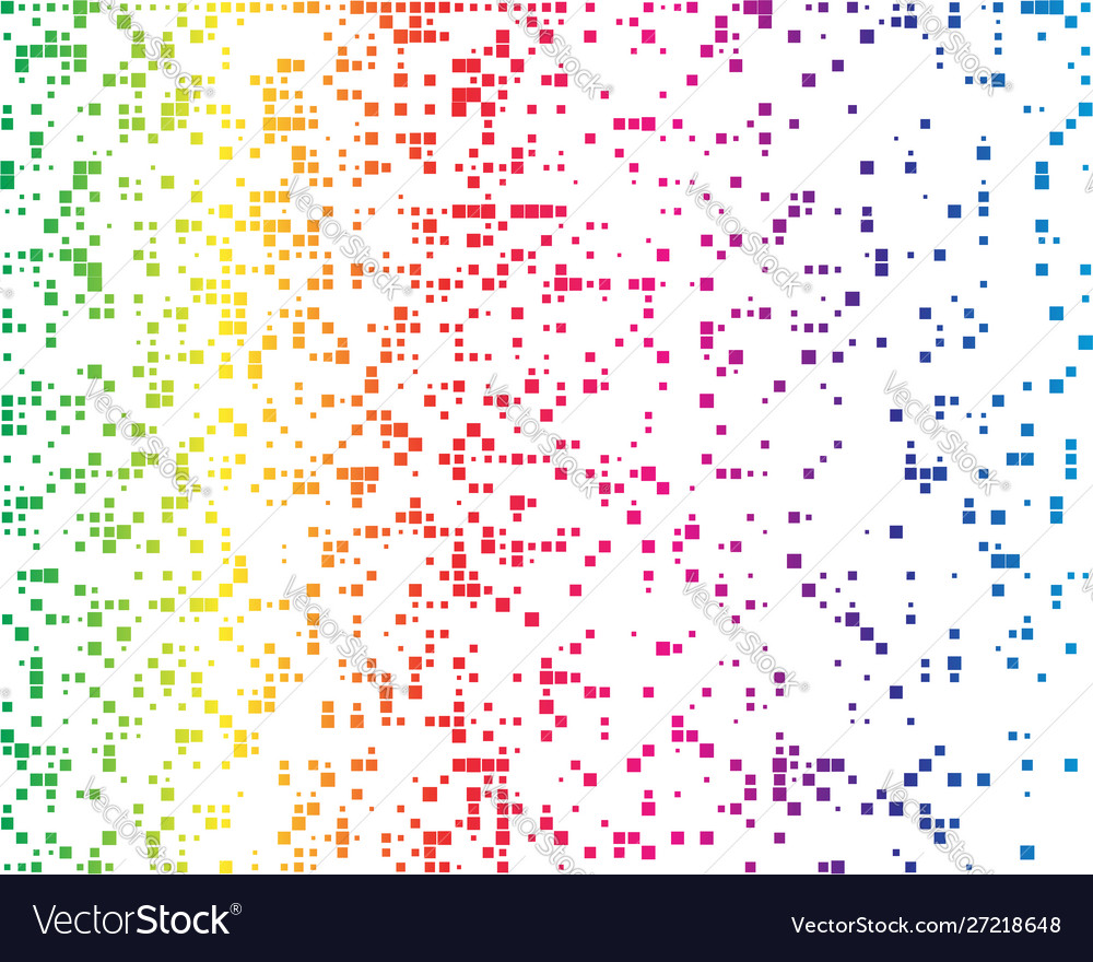 Quadrate pixelated block pixels random mosaic vector image Quadrate pixelated block pixels random mosaic
