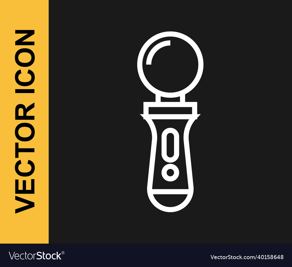 White line vr controller game icon isolated vector image White line vr controller game icon isolated