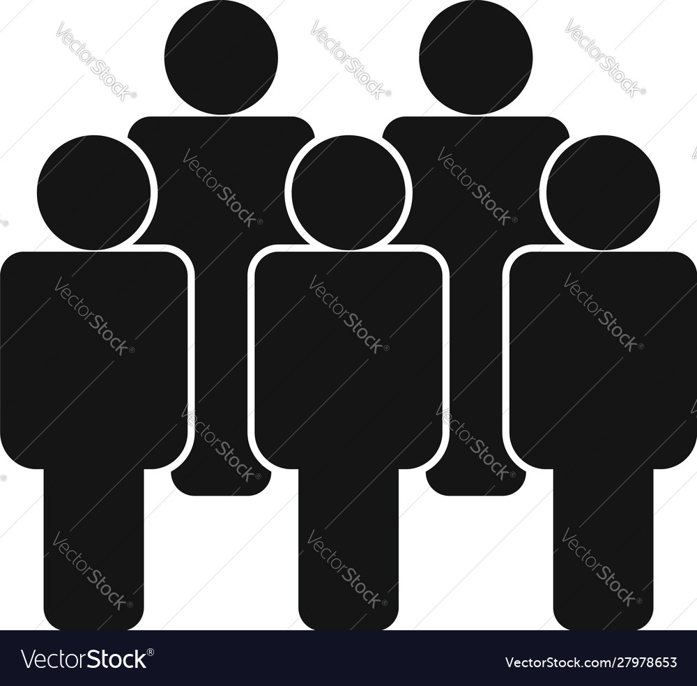 Audience group icon simple style Royalty Free Vector Image