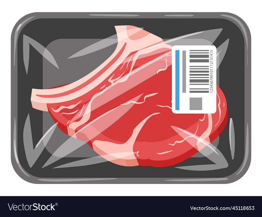 Cartoon Fleisch Steak gefrorenes Rohfleisch oder Schweinefleisch