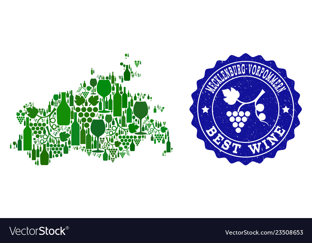 Composition of grape wine map mecklenburg