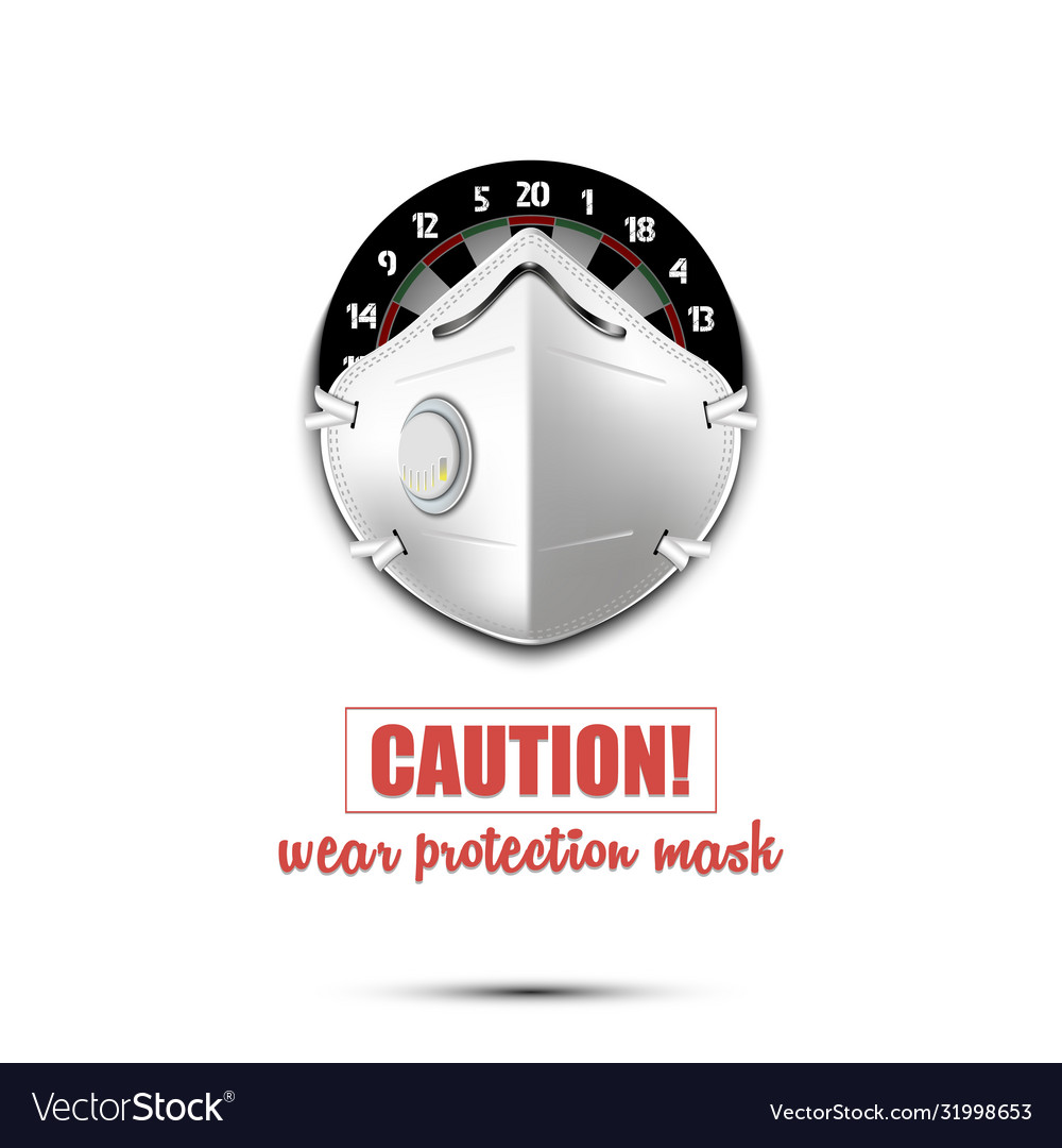 Dartboard with a protection mask