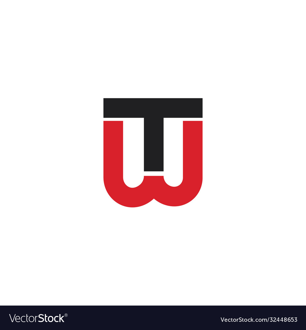 Originalbuchstaben Gew- oder tw-Logo-Designvorlage