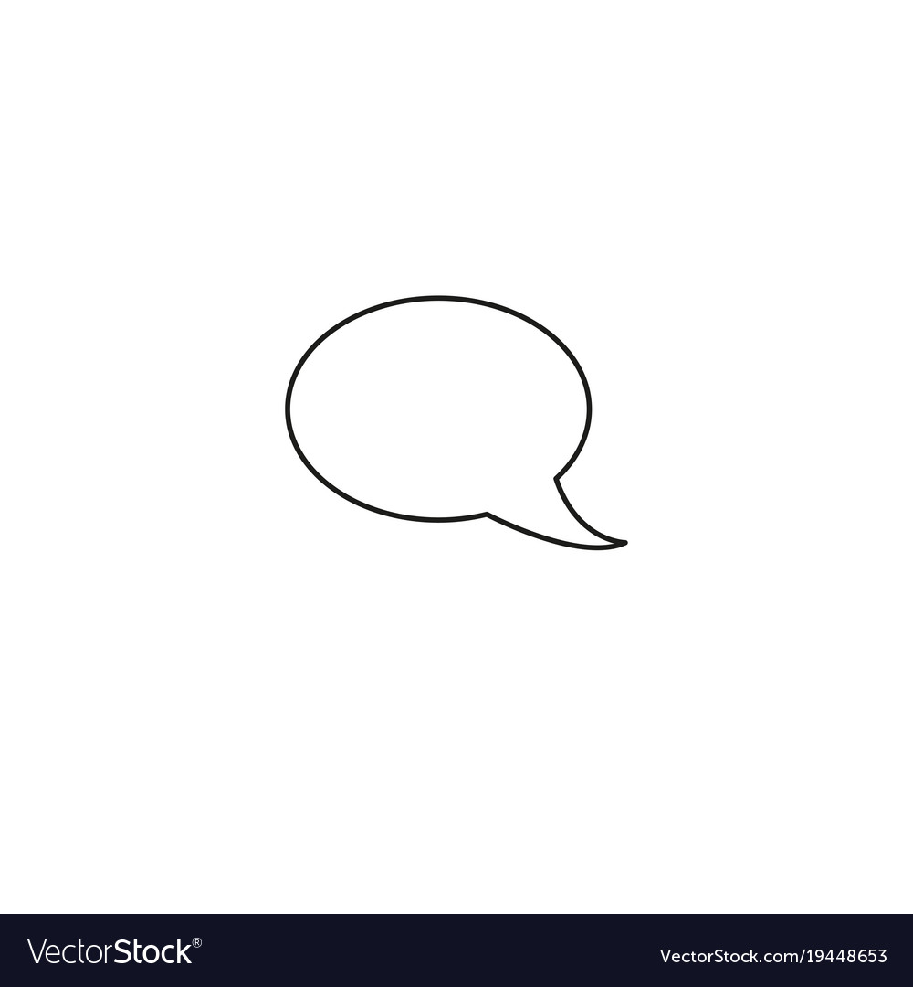 Message buble line icon