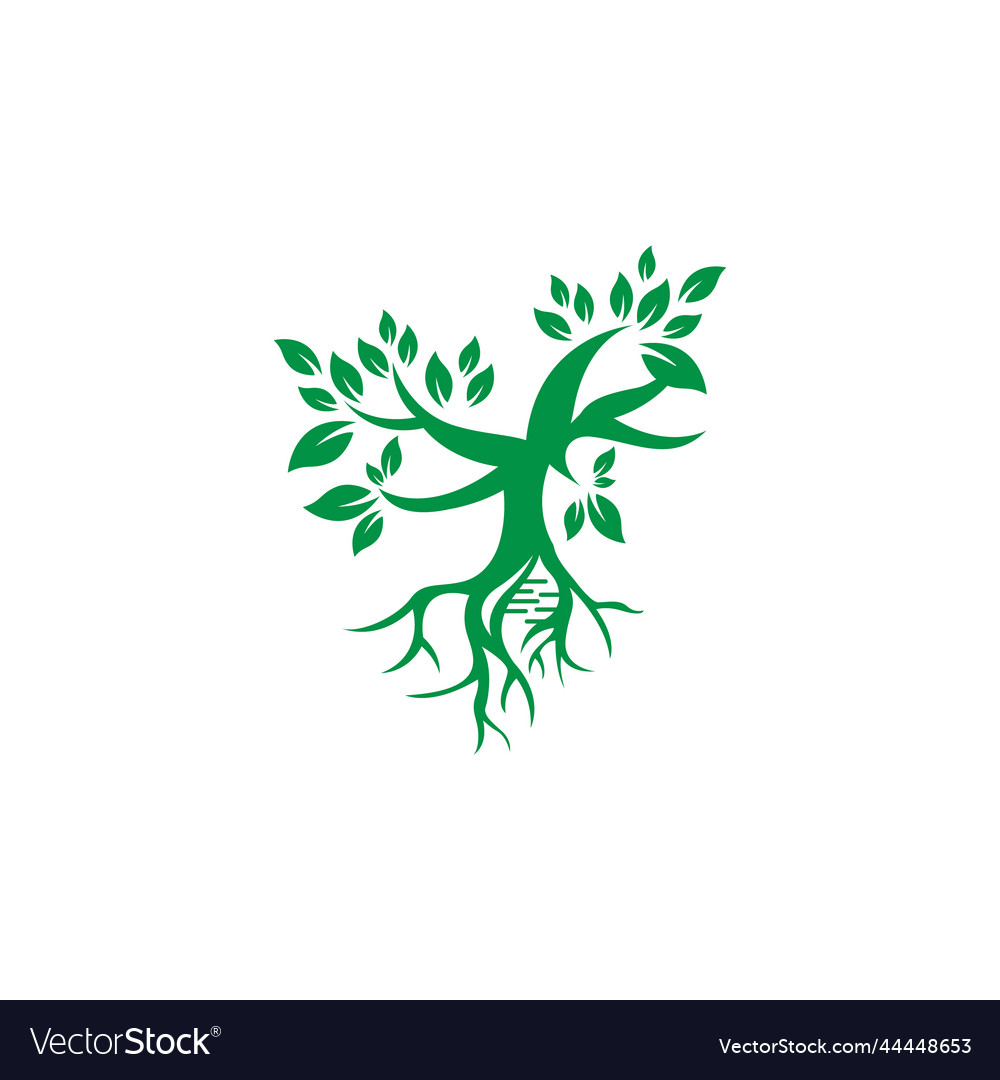 Root and tree helix logo template