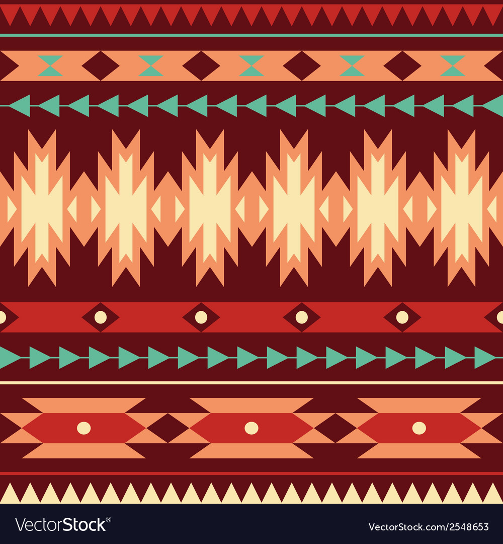 Seamless colorful decorative ethnic pattern Vector Image