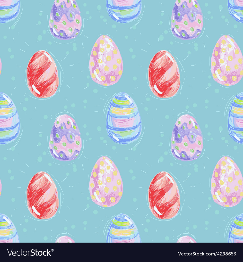 Seamless pattern with easter eggs