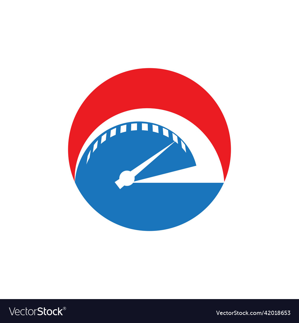 Speedo meter logo Royalty Free Vector Image - VectorStock