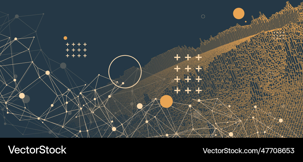 Square pattern wireframe background futuristic Vector Image