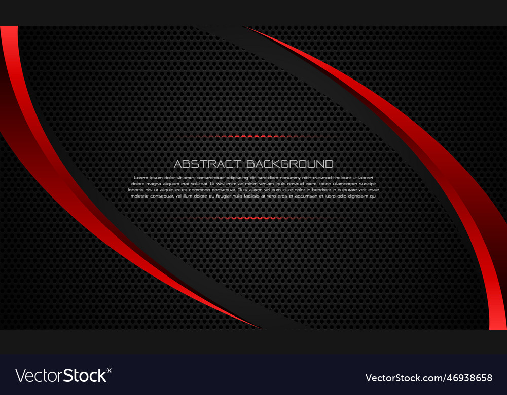 Abstract red triangle metallic curve on grey vector image Abstract red triangle metallic curve on grey