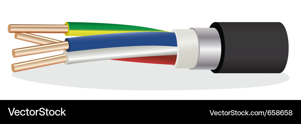 Copper Cable System Royalty Free Vector Image - VectorStock