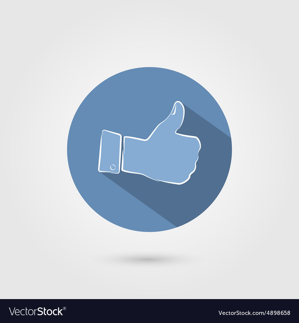 Elegant Blue Thumb Up Icon