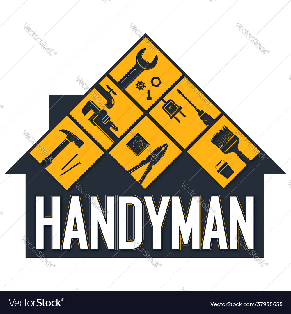 Handyman symbol for business vector image Handyman symbol for business