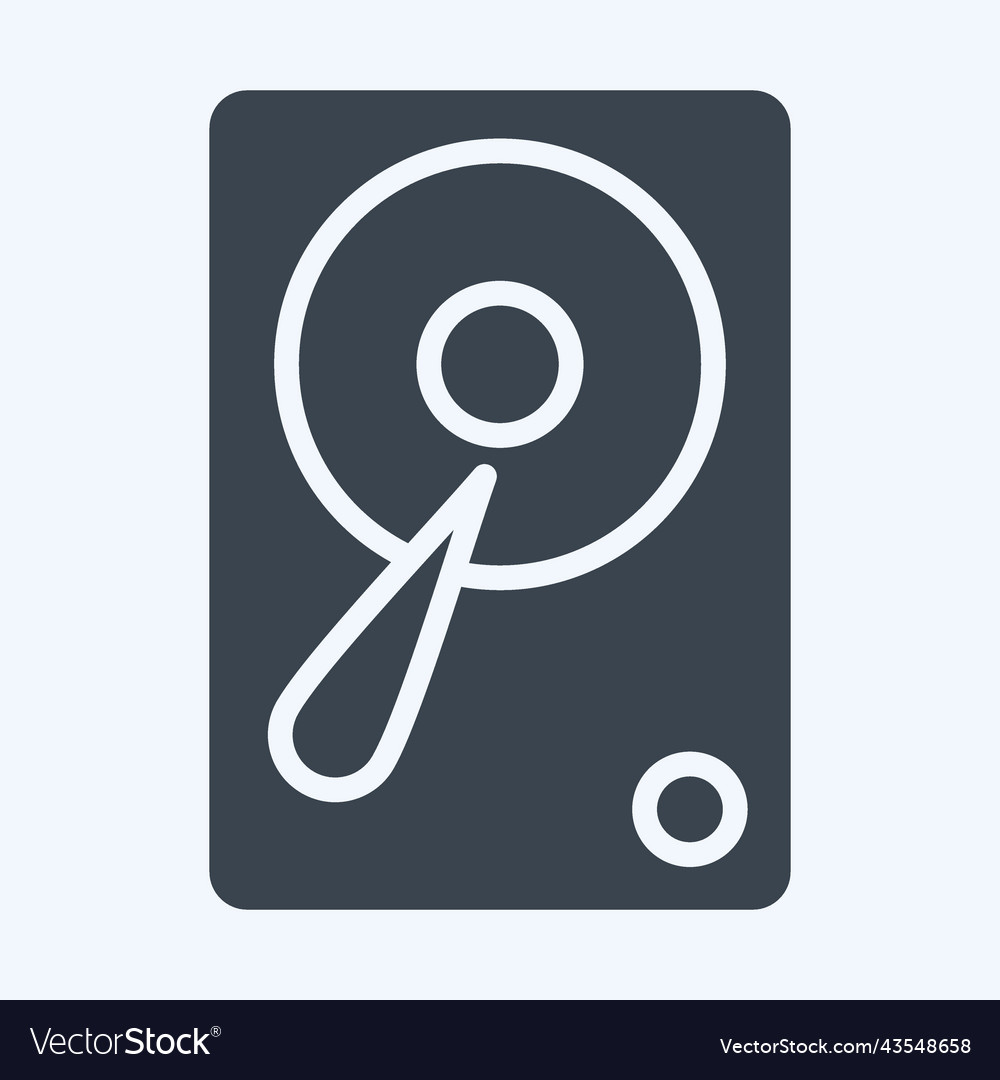 Icon hardisk suitable for computer components vector image Icon hardisk suitable for computer components