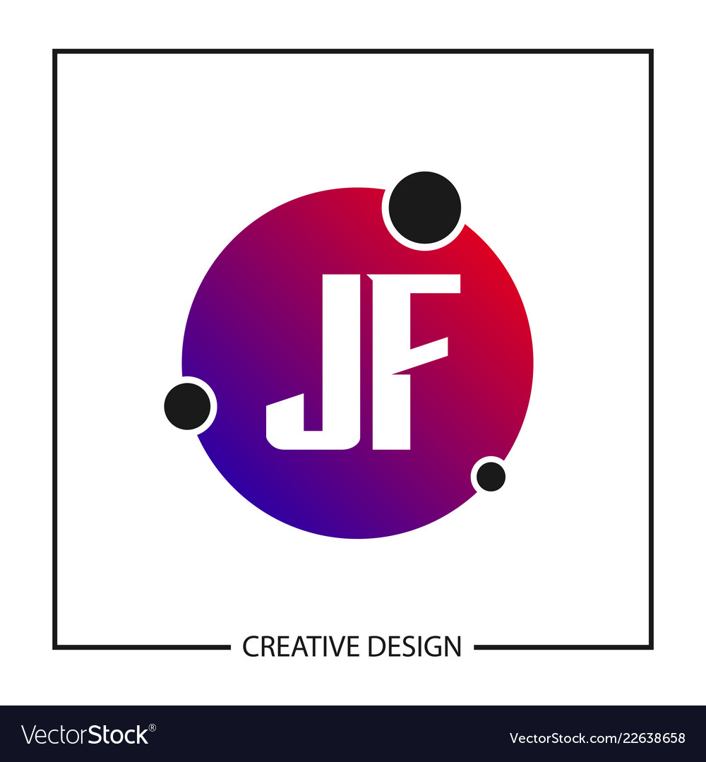 Initial letter jf logo template design