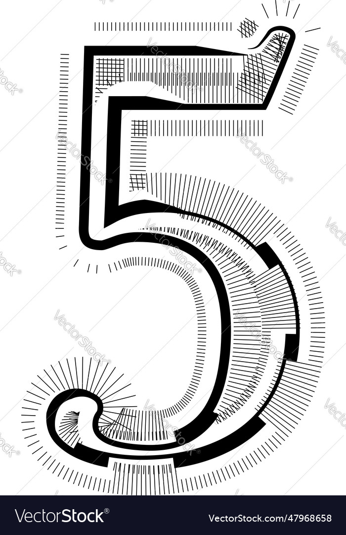 Modern abstract striped design with lines number 5 vector image Modern abstract striped design with lines number 5