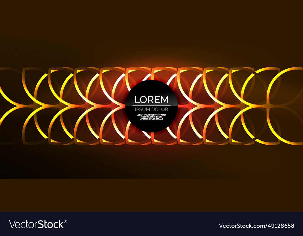 Neon lines and waves abstract background techno