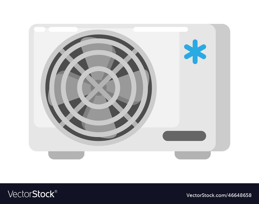 Outdoor box air conditioner icon Royalty Free Vector Image