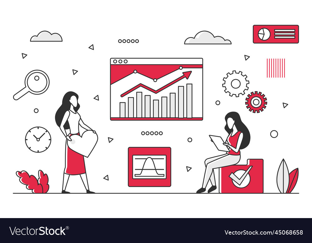 Positive market trend vector image Positive market trend