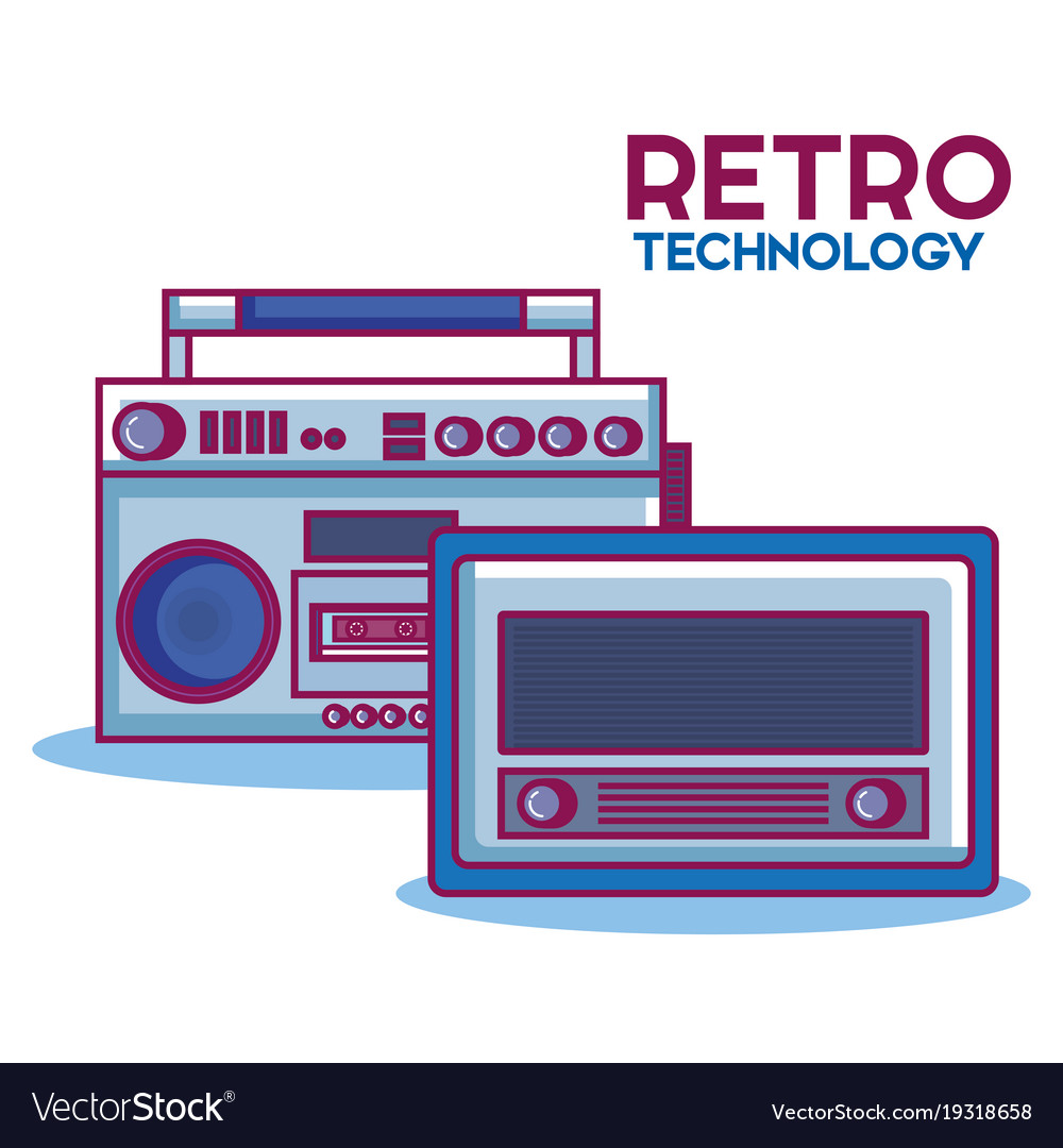 Retro technology set gadgets