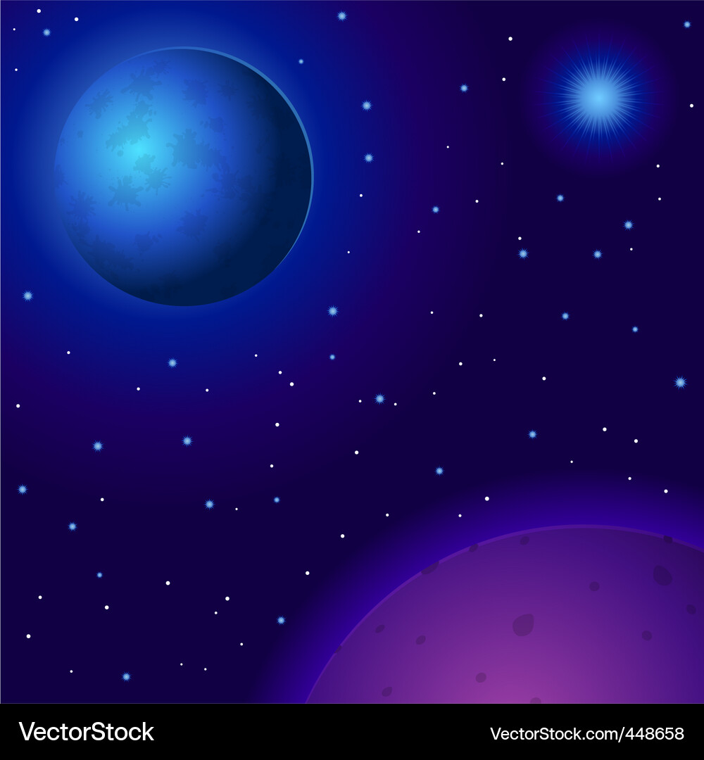 Space planets and stars Royalty Free Vector Image