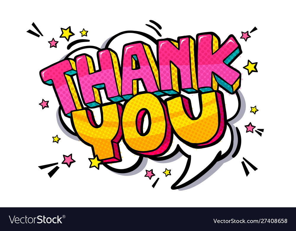 Download Thank you word bubble Royalty Free Vector Image