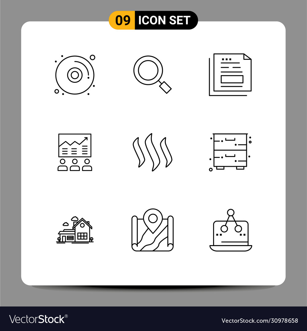 User interface pack 9 basic outlines graph