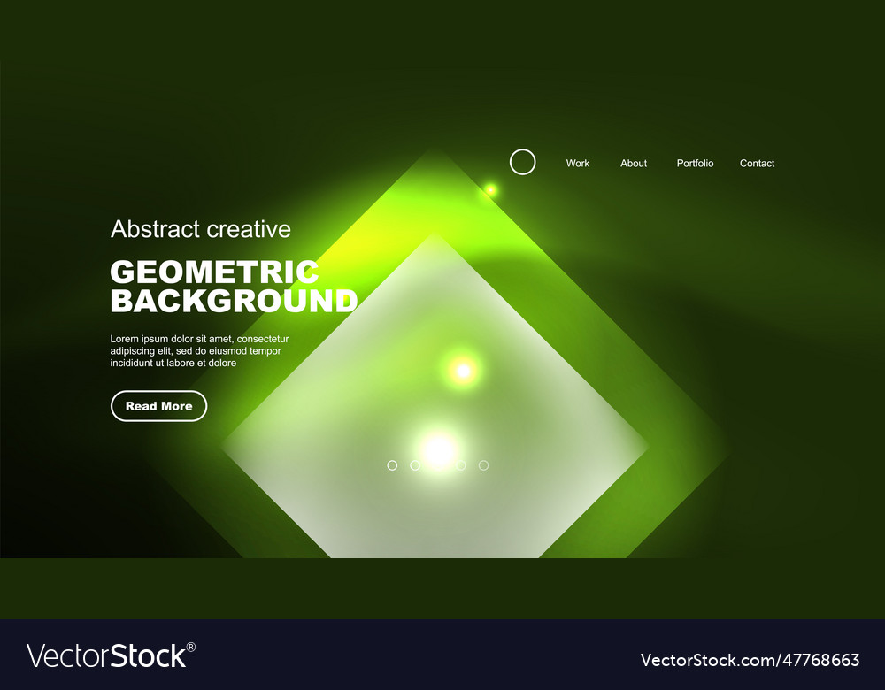 Abstract background landing page geometric shape