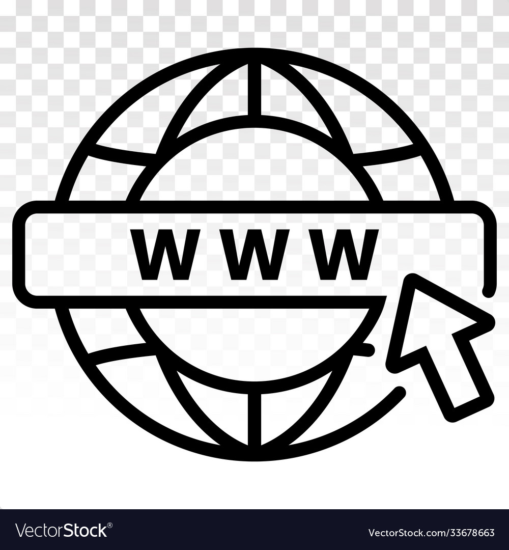 Click to go website or web page - line art vector image Click to go website or web page - line art