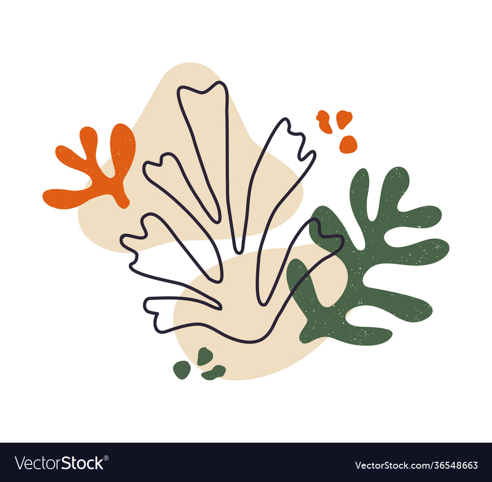 Contemporary composition with aesthetic hand Vector Image