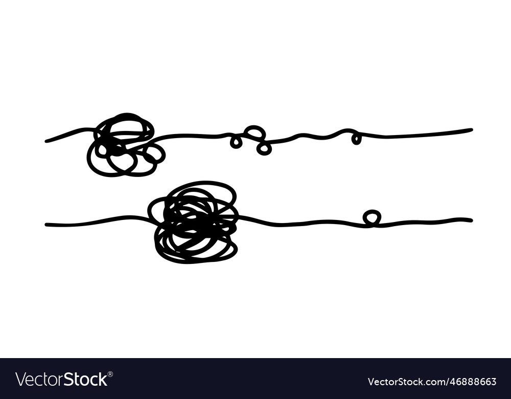 Doodle with curve and chaotic lines