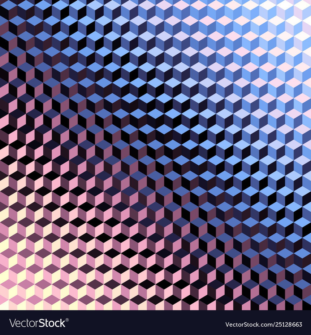 Geometric polygonal pattern a cubes in low poly