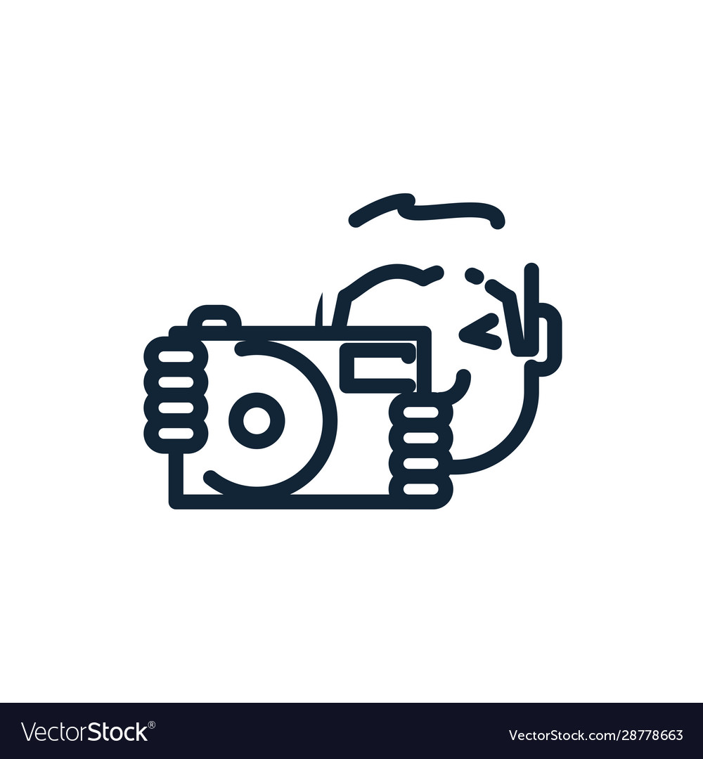 Isolated boy with camera device design