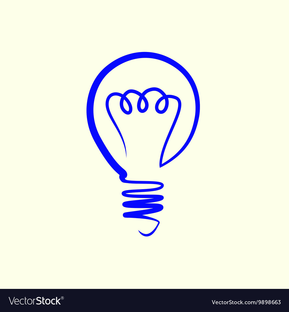 Lightbulb line scetch