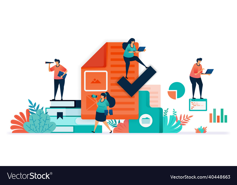 Paperwork tick check design oder genehmigen Arbeit vector image Paperwork tick check design oder genehmigen Arbeit