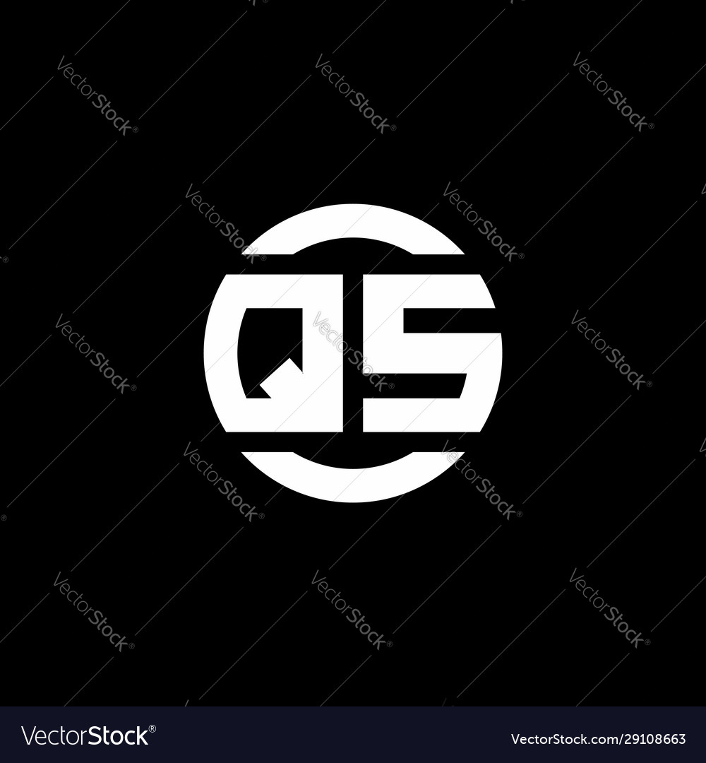 Qs logo monogram isolated on circle element