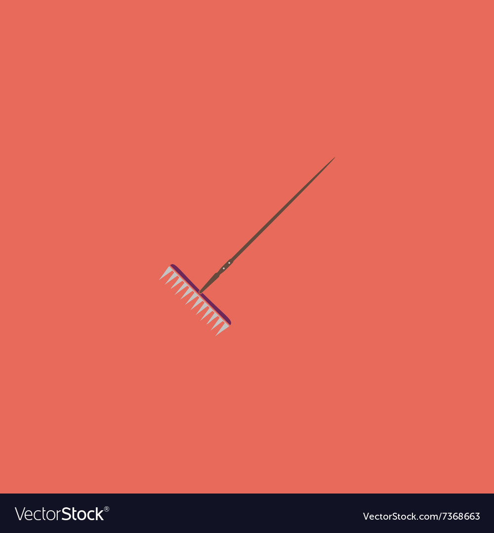 Rake icon elements in flat design