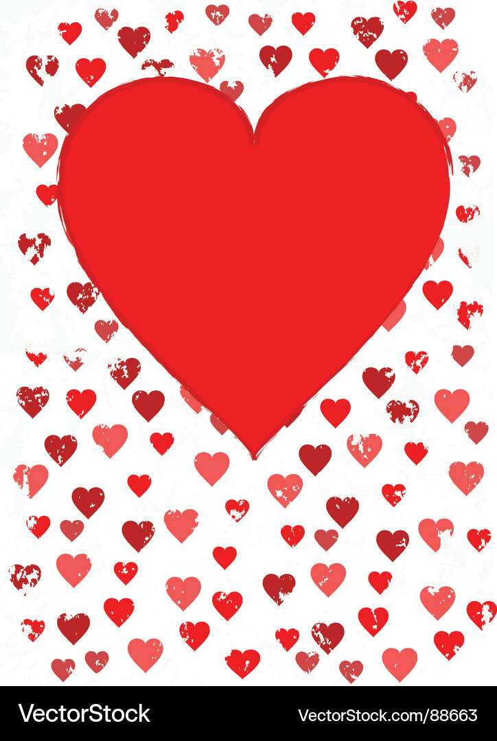 Red hearts Royalty Free Vector Image - VectorStock